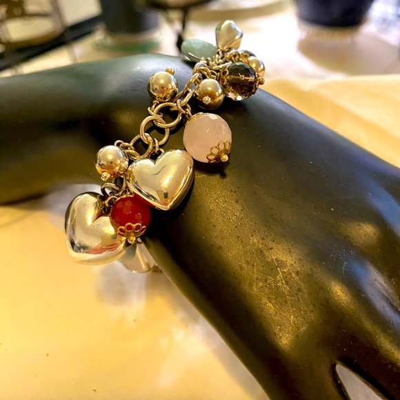 GEMSTONE CHARM BRACELET STERLING SILVER - Picture 5 of 8